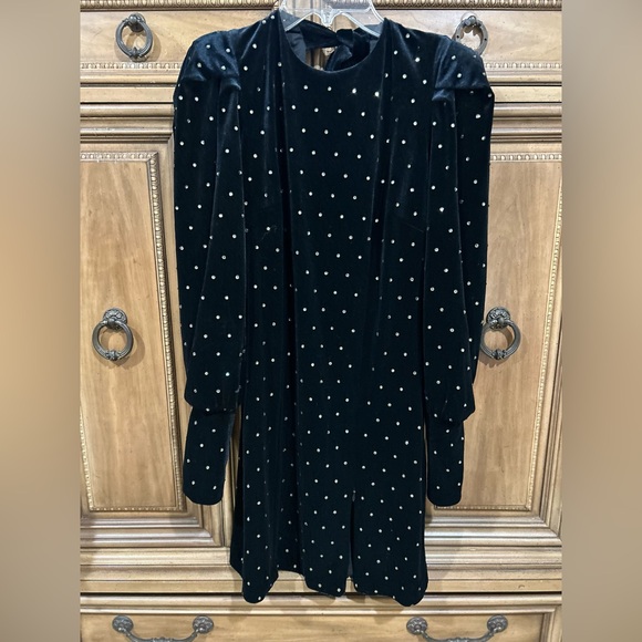 Rebecca Minkoff Velvet Embellished Mini Dress Size 0 - Picture 3 of 10